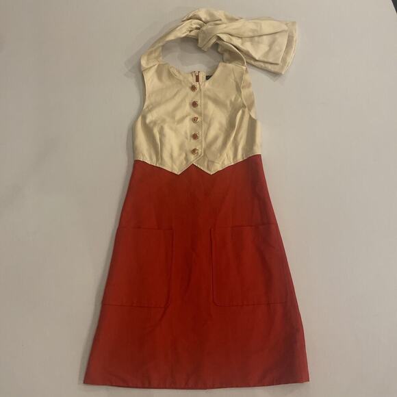 Marc Jacobs Blair Waldorf Bow Dress 4 Alessandra Runway Vest Mini A Line Small S - Picture 7 of 13